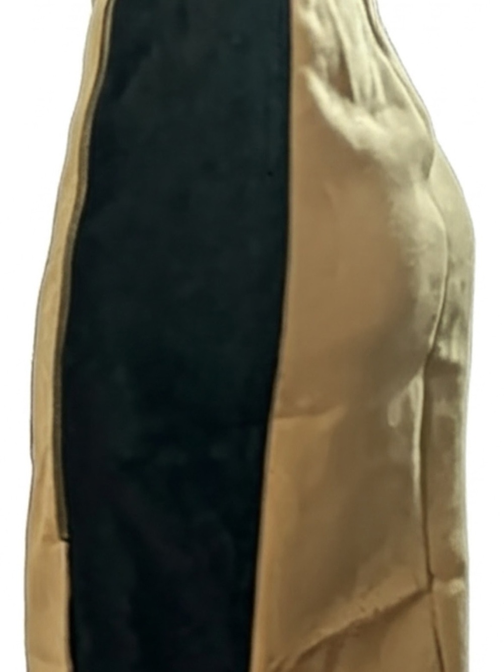 Ann Taylor Two-Tone Tan and Black Pencil Skirt with Side Zip Detail - Picture 2 of 7